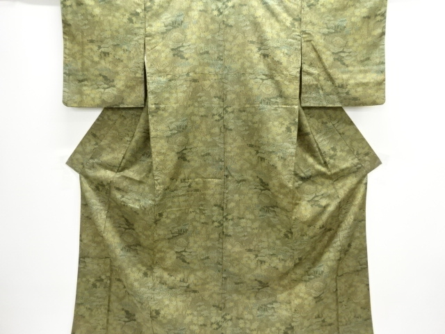 JAPANESE KIMONO / KOMON / PINE & MAPLE LEAVES